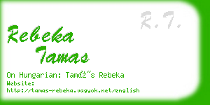 rebeka tamas business card